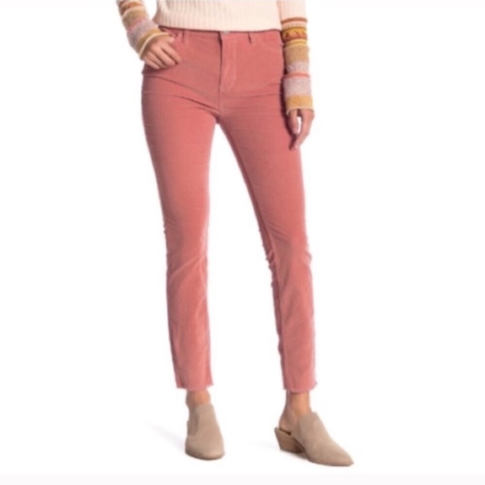 We The Free Pink Raw Hem Corduroy Pants